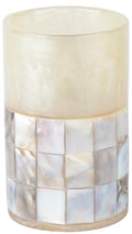 Milano Toothbrush Cup - Electric Toothbrush Holder for Bathroom fits Toothbrushes and Toothpaste - Bathroom Tumbler Cup Finished with Beautiful Mother of Pearl Shells - style: Bathroom Tumbler