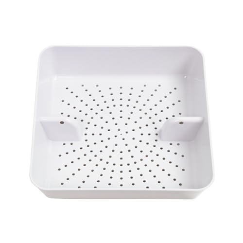 Leyso Floor Sink Commercial Drain Cover Strainer ABS Plastic Drop-in Basket 8-1/2" x 8-1/2" x 2-1/4" (2"H ABS) - Suitable for Kitchen, Restaurant, bar, Buffet - style: 2"H ABS