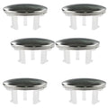 6 Pack Stainless Sink Basin Trim Overflow Cover,Sink Overflow Trim Ring Steel Round Hole Cover,Basin Trim Ring Insert in Hole Round Caps for Home,Sink,Bathroom,Kitchen - color: Single-layer Spherical