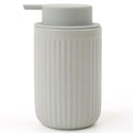 BosilunLife Dish Hand Soap Dispenser - Liquid Pump Soap Dispenser for Bathroom Decro 12oz Ceramic Kitchen Dish Dispenser with Rust-Proof Liquid Pump Modern Refillable Lotion Bottles - color: Light Grey Lotion Pump