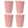 uxcell 4 Pcs Simple Toothbrush Cup, 3.3 x 3.3 x 4.2 Dishwasher Safe Bathroom Tumbler Reusable Plastic Cup Set for Storing Toothpaste Combs, Light Pink - color: Light Pink