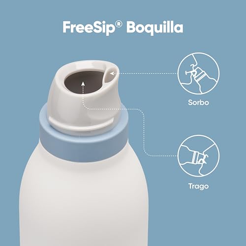Owala FreeSip Twist Insulated Stainless Steel Water Bottle with Straw for Sports and Travel, BPA-Free, 24-oz, Green/White (Iced Breeze) - color: Iced Breeze, size: 24 Ounces