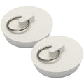 Luomorgo 2 Pack Rubber Drain Stopper, 1-3/4 to 1-7/8 Inch, White | Leak-Proof, Fits Bathtub & Kitchen Sink, Heavy Duty Seal, with Hanging Ring - size: Fits 1-3/4 Inch to 1-7/8 Inch