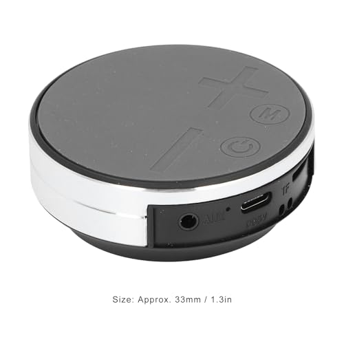 Bone Conduction Speaker, Bluetooth, AUX, Small Memory Card, Stereo, Water Proof, Intelligent Suction Cup Design, for Outdoor and Indoor Bathroom (Silver) - color: Silver