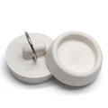 Bonsicoky Rubber Drain Stopper, 1-3/8 to 1-1/2 Inch, White, 2 Pcs | Bathtub Drain Plug, With Hanging Ring, For Kitchen and Bathroom, Bathroom Sink Stopper - size: 1-3/8 Inch to 1-1/2 Inch