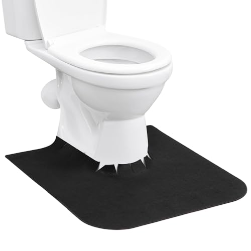 Toilet Rugs U Shaped Washable,Toilet Mats for Bathroom,Snugly Wraps Around Toilet Pedestal(4 Pack, Black) - color: Black