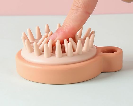 ASEANAO See You Always Hair Scalp Massager Shampoo Brush, Scalp Care Hair Wash Brush Silicone (Green)