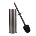 Toilet Brush and Holder Set Premium Material Toilet Bowl Cleaner Free Standing Toilet Bowl Brush and Holder 1pack Gun Grey - color: Gun Grey