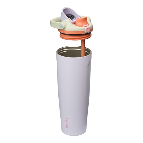 Owala FreeSip Sway Insulated Stainless Steel Water Bottle with Two-Way Spout, Built-In Straw and Bucket Handle, Made for Travel, School, and Sports, 40oz, BPA Free, Leak Proof, Beach House - color: Beach House, size: 40 Ounces