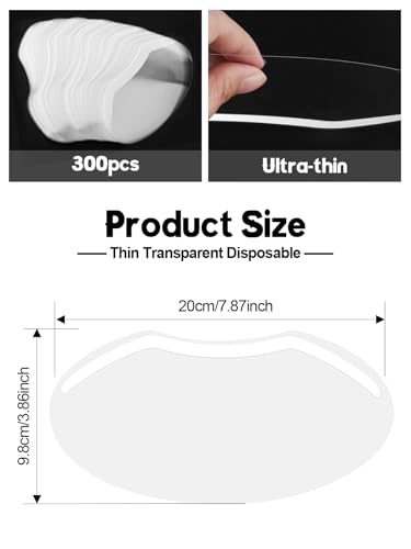 EBANKU 300 PCS Shower Face Shield Eyebrow Eyelash Shield Visors Waterproof | Eyebrow Eyelash Protector for Shower, Face Shields for Hairspray, Eyebrow Shower Visors for Adults, Strong Adhesive, Plastic - style: 300 Count