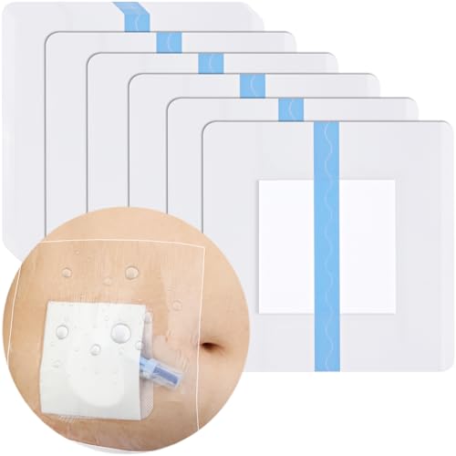 Large Incision Bandage with Center Pad 6"x6" Waterproof Bandages Wound Cover for Showering, Shower Shield Protector Water Resistant Barrier Patches Post Surgical Pacemaker Pack of 10 - size: 6"x6" (Pack of 10)