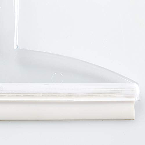 8" Clear Plastic Suction Squeegee Shower Window Cleaner | Suction Storage Hook