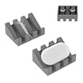 Soap Dishes with Suction Cups, Silicone Soap Holder & Saver with Drainage, Bar Soap Holder for Shower for Bathroom, Kitchen, Bathtub, Easy to Clean, Keep Soap Dry, Extend Soap Life(Grey) - color: Grey