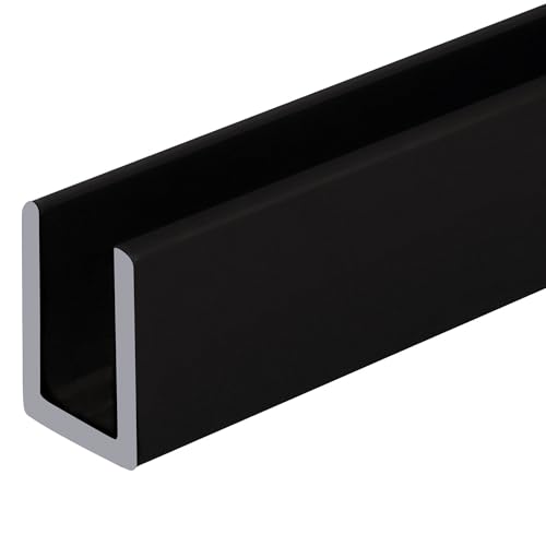 Brixwell SDCD380RB-CCP4 Oil Rubbed Bronze 3/8" Fixed Panel Shower Door Deep U-Channel 4 inch Sample - color: Oil Rubbed Bronze, size: 4 Inch - Sample