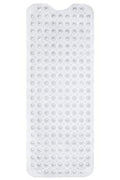 ENKOSI Bath Mat – 40 x 16 Inch Extra Long Non Slip Bathtub Mat – Anti Slip Clear Shower Mat with Suction Cups and Drain Holes – Bathroom Mat for Bath Tub and Smooth Shower Floors (40x16 Clear) - color: Clear