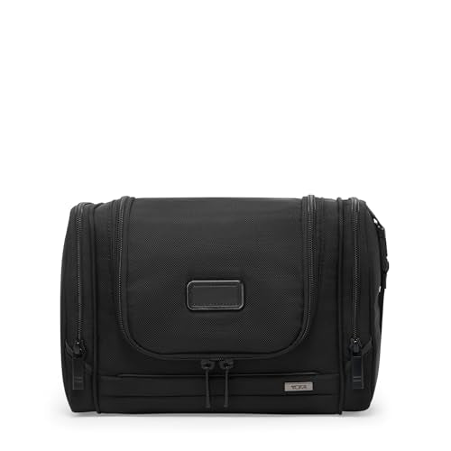 TUMI - Alpha Hanging Travel Kit - Toiletries and Cosmetics Organizer - Travel Essentials Bag with Hooks & Pockets - Midnight Black - color: MIDNIGHT BLACK