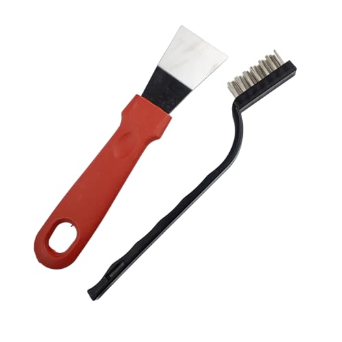 Mini Wire Brush, 8 Pcs Stainless Steel Brush Set, Scratch Brush for Cleaning Weld Slag and Rust, and Stickers, Small Wire Brushes for Cleaning Small Areas