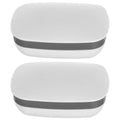 NUOBESTY Travel Soap Holder Case with Cover and Sponge, Leak-Proof Portable Soap Box for Travel, Camping, Gym, Small White Silicone Seal, 2 Sets