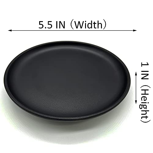Black Jewelry Dish Decorative Trinket Tray Bowl for Keys Black | for Vanity Necklace Bracelet Wedding Party Decor Women Girls Round Frosted