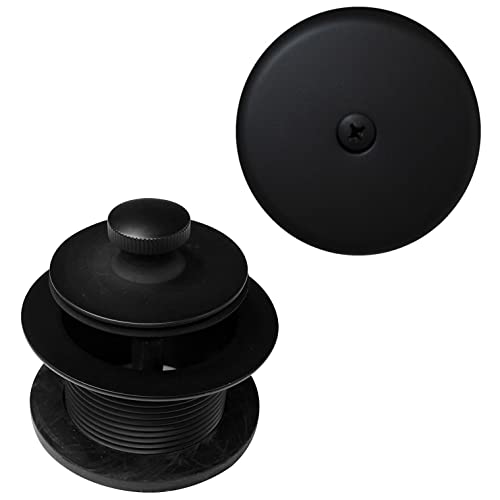 Westbrass Pull & Drain Sch. 40 PVC Bath Waste with One-Hole Top Elbow, Matte Black, D49721-62 - color: Matte Black, size: 1 Pack