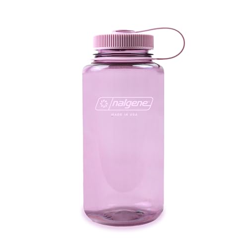Nalgene 32 oz Wide Mouth Water Bottle | BPA-Free, Durable & Leak Proof, Lightweight Bottle for Hiking & Gym, Work & Travel - color: Cherry Blossom, size: 32 Ounces