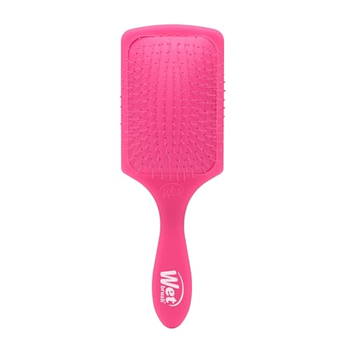 Wet Brush Paddle Detangler Hair Brush, Pink Frost - Ultra-Soft IntelliFlex Detangling Bristles with AquaVent Design - Spread Hair Treatments Evenly - Glides Through Tangles For All Hair Types - color: Pink Frost, size: 1 Count (Pack of 1)