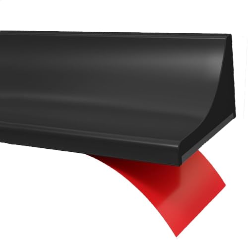 Shower Threshold Water Dam,Self Adhesive Silicone Waterproof Barrier Bathroom and Kitchen Shower Water Stopper Guard for Dry and Wet Separation Caulk Seal Strip Edge Trim (78Inch, Black) - color: Black, size: 78Inch