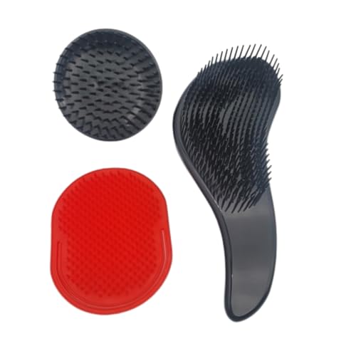 Wave Detangling Brush Set for Curly Hair, Thick, Straight & Natural Hair - Gentle Detangler Hair Brush for Women, Kids & Toddlers with Flexible Bristles -Hairbrush for Wet & Dry detangle | Gentle Detangler, Flexible Bristles, For Women & Kids, Wet & Dry H