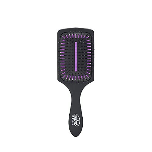 Wet Brush Refresh and Extend Paddle Detangler, Black, Detangling Brush with Infused Charcoal Ultra-Soft IntelliFlex Bristles For All Hair Types, Removes Dirt, Excess Oils & Impurities - color: Refresh & Extend, size: 1 Count (Pack of 1)