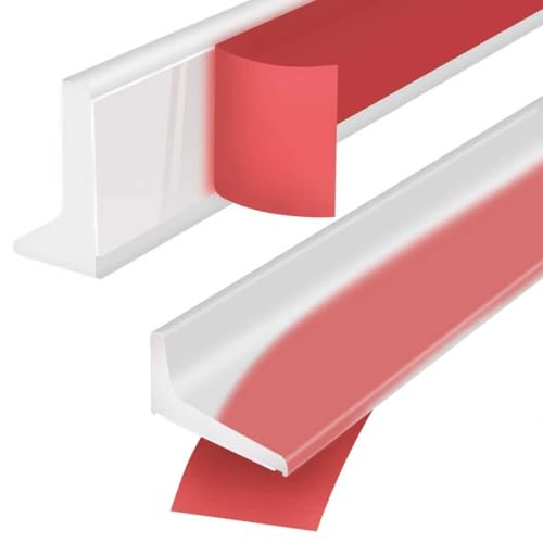 78Inch Shower Door Water Guard, Silicone Shower Threshold Water Dam, Glass Shower Door Seal Strip, Waterproof Bathroom Bottom Seal for Dry Wet Separation, Sink Barrier - style: 78inch