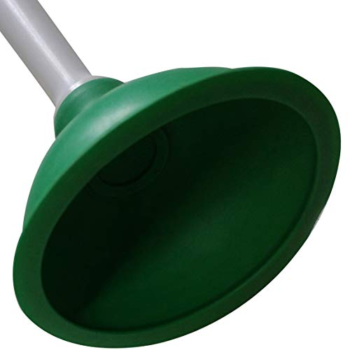 Drain Plunger, Small Hand Force Plumber Helper, Little 4 inch Cup Clog Remover, Tiny Rubber Unclogger in 9" Short Handle for Kitchen Sink, Bathroom Toilet, Shower Bath Tub (Green) - color: Green