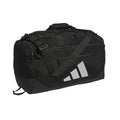 adidas Defender 5 Duffel Bag for Sports, Gym and Travel, Black/Silver Metallic, OSFA | Premium Duffle, Sports, Gym, Travel - color: Black/Silver Metallic, style: Small (42l)