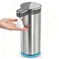 Automatic Foaming Soap Dispenser, Touchless Rechargeable Soap Dispenser for Kitchen & Bathroom, Stainless Steel, 4 Adjustable Foam Levels, USB-C, Waterproof, 12oz/350ml(Stainless Steel Foam) - color: St-01 Foam Gray