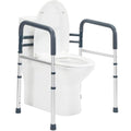 Lianjindun Toilet Safety Rails (350 lb), Adjustable Toilet Frame for Elderly, Seniors, Handicap & Disabled, Foldable Handicap Toilet Handles Fit Any Toilets (Blue) - color: Blue