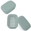 Quatish 2 Pack Travel Soap Container, Portable Soap Holder with Lid, Travel Bar Soap Holder, Soap Case for Camping Gym Travel, Soap Box for Bathroom, Greygreen - color: Greygreen
