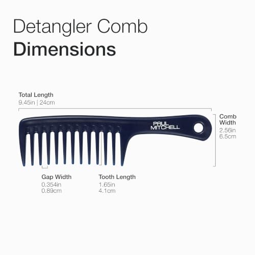 Paul Mitchell Detangler Comb, Wide Tooth Comb Detangles Wet or Dry Hair - color: Night Sky Blue - 9.62 in.Length (Pack of 1)