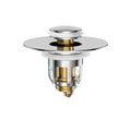 2-in-1 Bathroom Sink Stopper: Easy Installation, Anti-Clogging, Rapid Drainage, Durable Polished Chrome & Premium Brass Construction - Fits 99% US Standard Drains (1.06"-1.65") - Dual Function Design