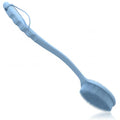 Avilana Silicone Body Scrubber for Shower – SGS Certified Food Grade Dual Sided Bath Brush, Gentle Exfoliating Silicone Loofah Alternative, Sensitive Skin Body Brush (Blue, Long Handle) - color: Blue, size: Long Handle