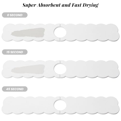 23.6'' Long Size Diatomite Faucet Mat Fast Drying Stone Sink Tray Splash Proof Bathroom Counter Faucet Super Water Absorption - size: 23.6" x 3.9"