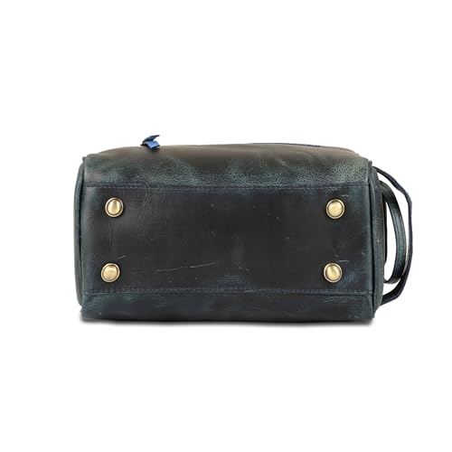 KomalC Travel Toiletry Bag – Premium Leather Dopp Kit for Men & Women with Water-Resistant Lining & Spacious Zippered Organizer - style: 1 Zip Classic Sea Green