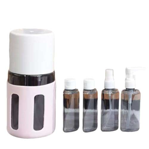 4 in 1 Travel Dispenser, 4 Pack Travel Bottles for Toiletries, Leak Proof Travel Size Containers, Portable Containers for Shampoo Lotion Conditioner Cream (PINK 60 ML) - color: PINK 60 ML