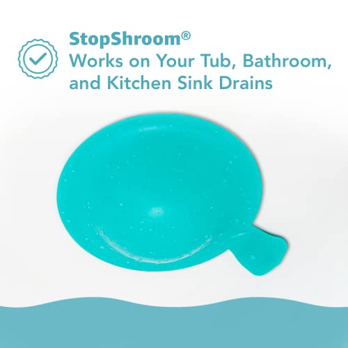 StopShroom STBLU232 Universal Stopper Plug Cover for Bathtub, Bathroom and Kitchen Drains, Aqua - color: Aqua