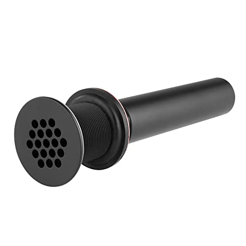 Artiwell Grid Drain Strainer Assembly Without Overflow for Bathroom Sink, C.O. Plug Lavatory Drain, Matte Black - color: Matte Black, style: Without Overflow