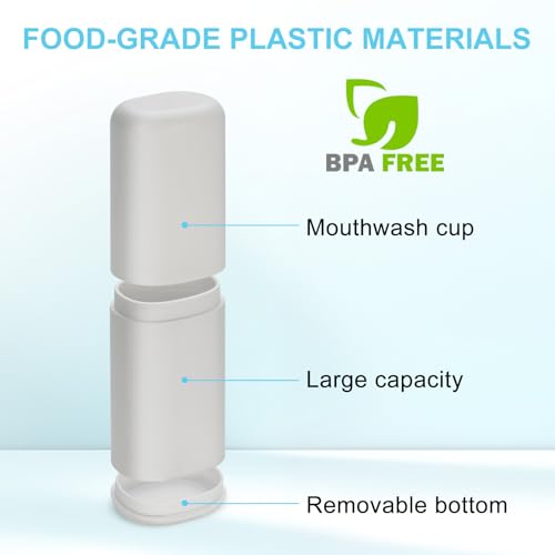 Travel Toothbrush and Toothpaste Case, 2 in 1 Gray Toothbrush Holder and Rinse Cup, Large Capacity Toothbrush Cup with Cover, Portable Toothbrush Holder for Traveling, Camping, Trip - color: Gray