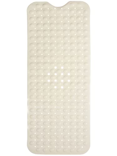 ENKOSI Bath Mat - Large Non Slip Bathtub & Shower Mat - Extra Long 40 x 16 Inch Bathroom Mats for Tub Nonslip Anti Slip Bathmats (40x16 Pearl White 1-Pack) - color: Pearl White