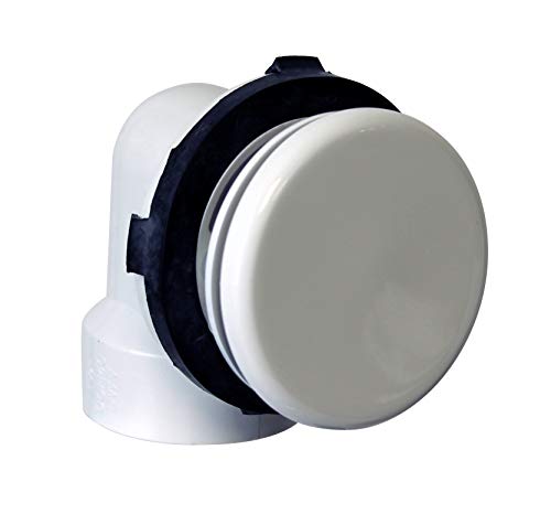 Westbrass D980R-2-50 Floating No-Hole Bath Waste Overflow Faceplate and Adaptor, Powder Coat White (2-Pack) - color: Powder Coat White, size: 2 Pack