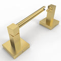 Ruacq Gold Toilet Paper Holder Double Post Pivoting Square Tissue Holders Roll Holder Hangers Brushed Gold Toilet Paper Stand Bathroom Stainless Steel and Zinc Alloy Modern Wall Mounted - color: Brushed Gold, size: Square