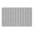 Pemberly Row Quick-Dry Diatomite Stone Bath Mat, 34x21 in, Gray, Slatted Design, Highly Absorbent, Fast-Drying for Bathroom, Non-Slip, Easy Care, Large Rollable Mat