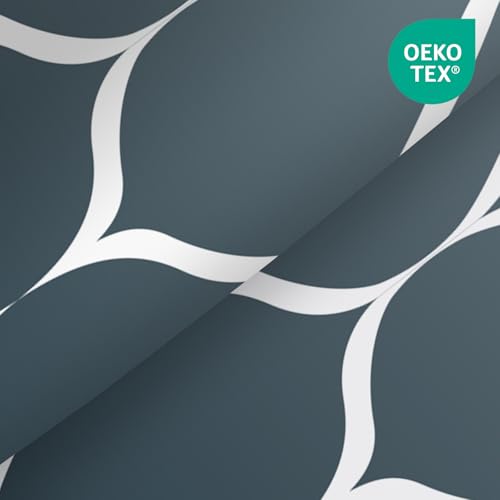 Yiatn No Hook Ombre Aegean Blue Shower Curtain with Snap in Fabric Liner Set - Hotel Style with See Through Mesh Top Window, 71x74 INCH - color: Ombre Aegean Blue, size: 71"W x 74"L (Pack of 1)