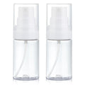 Travel Spray Bottle 2 Pack 1.35oz / 40ml Small Fine Mist Spray Bottles | Empty Mini Spray Bottles Refillable Plastic Travel Bottle - Leak Proof - for Face Toner, Hair Mist, Plants, Cleaning - color: clear+clear